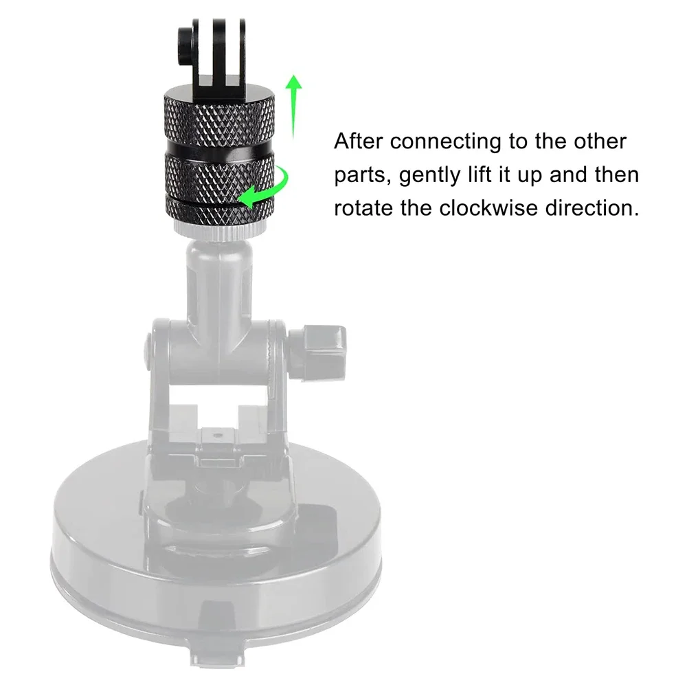 Adaptador de trípode de aluminio para Cámara de Acción, accesorio con rotación de 360 grados para GoPro, Sony, Xiaomi, AKASO, Camparki - imagen 4