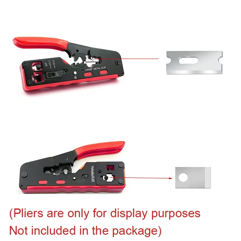 Cuchillas de repuesto xintylink, repuesto de cortador pelador de cables de acero de alta velocidad para alicates RED rj45, herramientas de corte y pelado
