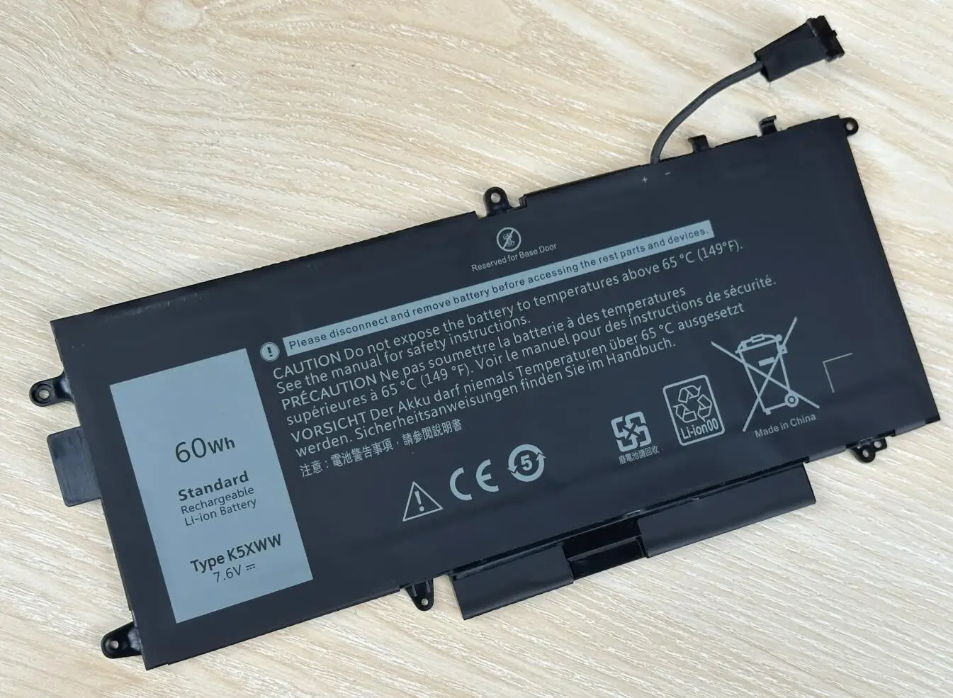 K5XWW Batería para portátil DELL Latitude 5289 7389 7390 Serie 2 en 1 Notebook 71TG4 725KY N18GG 7.6V 60WH - imagen 5