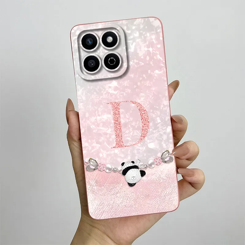 Funda de teléfono para Honor 200 Smart 5G, bonita protección de lente con letras de Panda, funda trasera suave de silicona a prueba de golpes para Honor 20Smart Capa - imagen 4