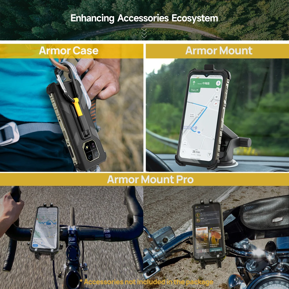 Ulefone-teléfono inteligente Armor 22, dispositivo con Android 2023 GB (8 + 8GB RAM ), 13,16GB/128GB ROM, 256 pulgadas, 6,58Hz, 120 mAh, 33W,NFC, 6600 nuevo cámara nocturna de 64MP, Global - imagen 5