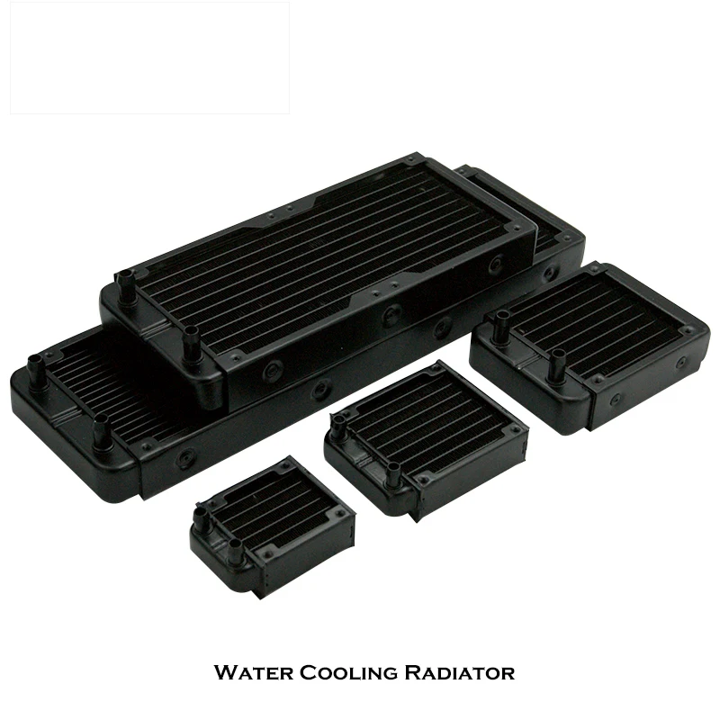Radiador de cobre de refrigeración líquida de aluminio y disipador de calor de CPU, fila de enfriador de agua 60/80/90/120/240/360mm refrigerador negro/blanco - imagen 3