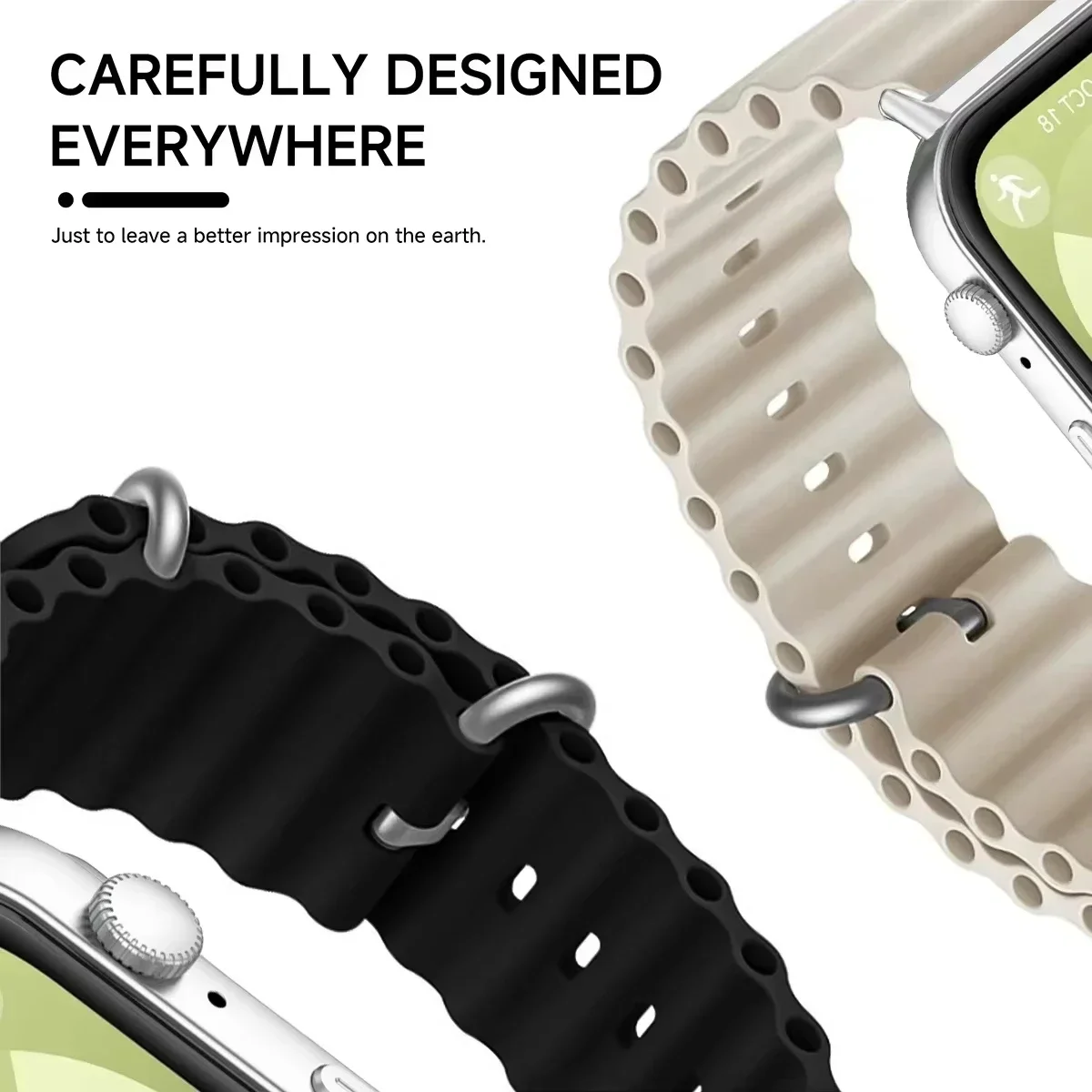 Correa de silicona Ocean para Huawei Watch Fit 3 4 Band Smartwatch Correa de repuesto pulsera Huawei Watch fit 3 4 Pro Accesorios - imagen 3