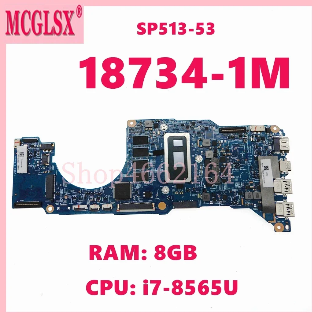 18734-1M con i7-8565U CPU 8GB-RAM placa base para portátil Acer Spin 5 SP513-53 placa base para ordenador portátil 100% probado OK