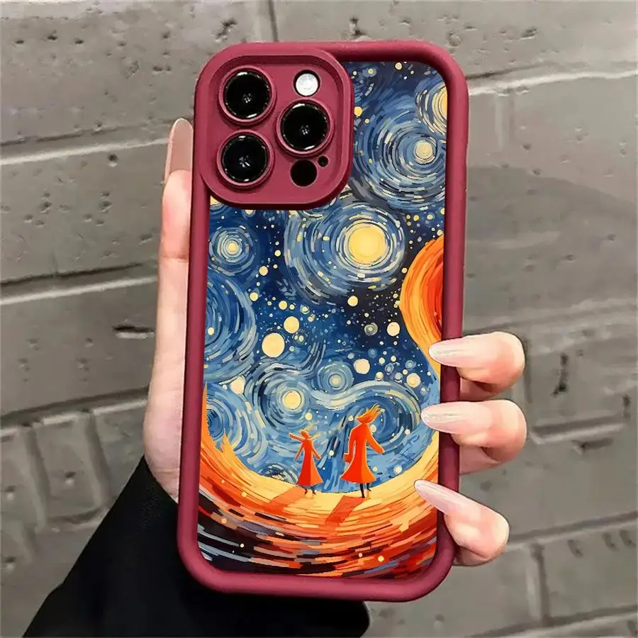 Funda de teléfono Van Gogh para Apple iPhone 13 15 16 Pro Max 14 13 Pro 11 12 7 8 Plus XS MAX XR 14 Plus TPU cubierta suave - imagen 4