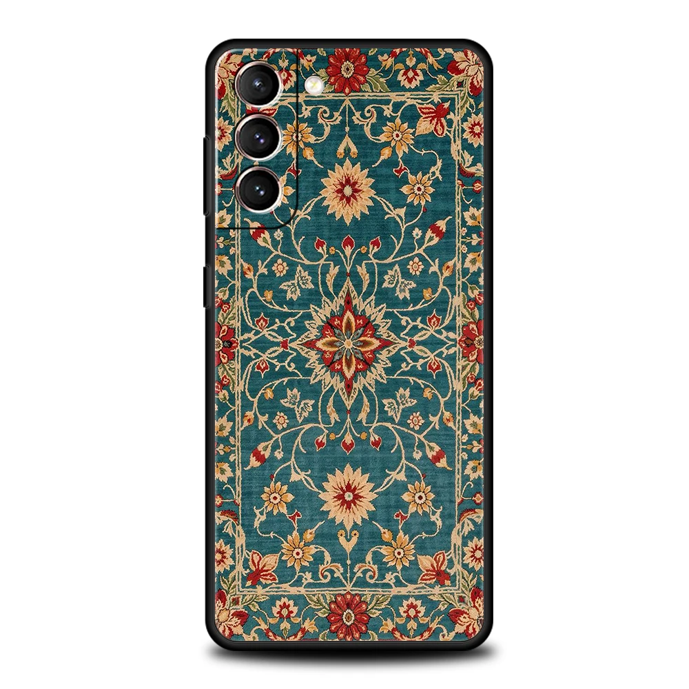 Funda de teléfono con patrón Floral persa para Samsung Galaxy S25 Edge S24 S23 S22 Ultra S20 S21 FE 5G S10 S9 Plus S10E, funda suave - imagen 5