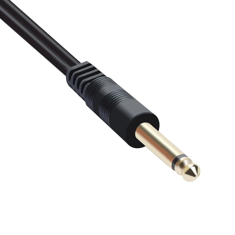 Cable divisor de Audio estéreo de 6,35mm, canal de sonido único y doble, conector Mono macho a hembra, adaptador de enchufe, Cable convertidor de Cable de altavoz - imagen 5