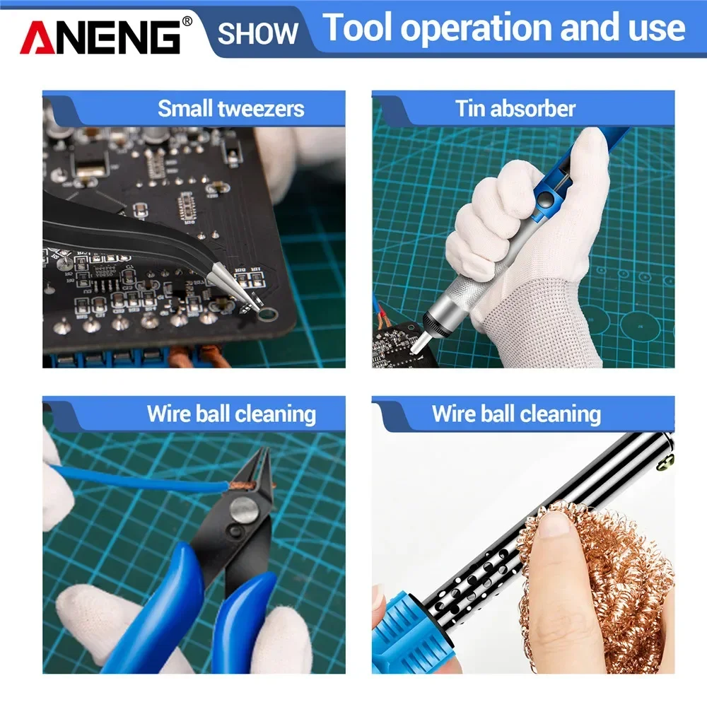 Soldadores 30/40/60W ANENG SL402 temperatura ajustable eléctrica 220/110V reparación de soldadura núcleo de calefacción herramientas de reparación de soldadura - imagen 4