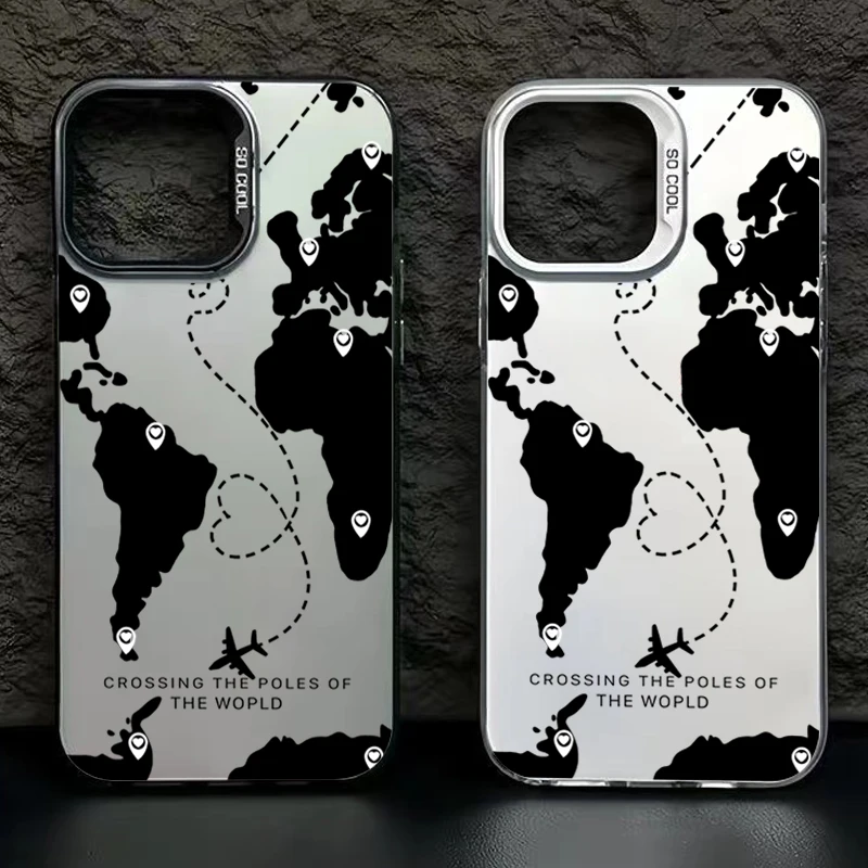 Funda básica de TPU con diseño de marcado de ruta de avión negra para Xiaomi Redmi 15C 13 12 14C 13C Redmi Note 14 Pro Plus 5G 12S 11 10 - imagen 2