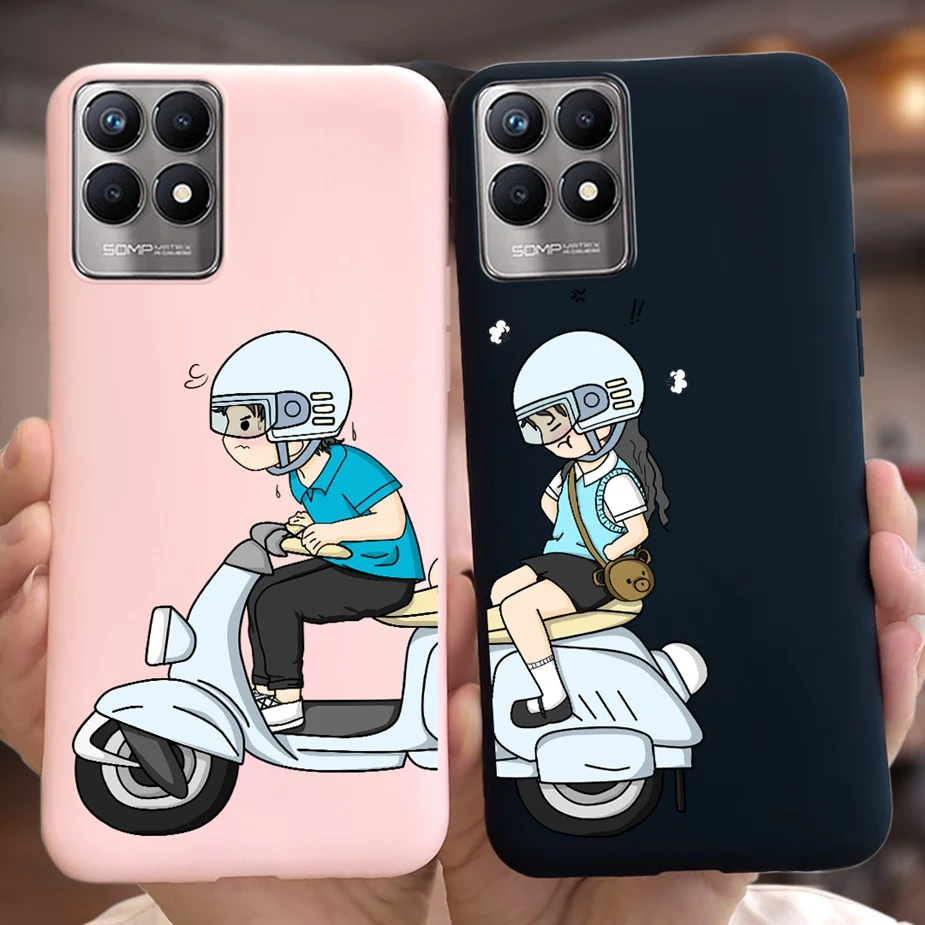 Para Realme 8 8i funda bonita cubierta pintada de caramelo Fundas de silicona suave funda de teléfono para Oppo Realme 8 Pro 8i Realme8 contraportada parachoques - imagen 4
