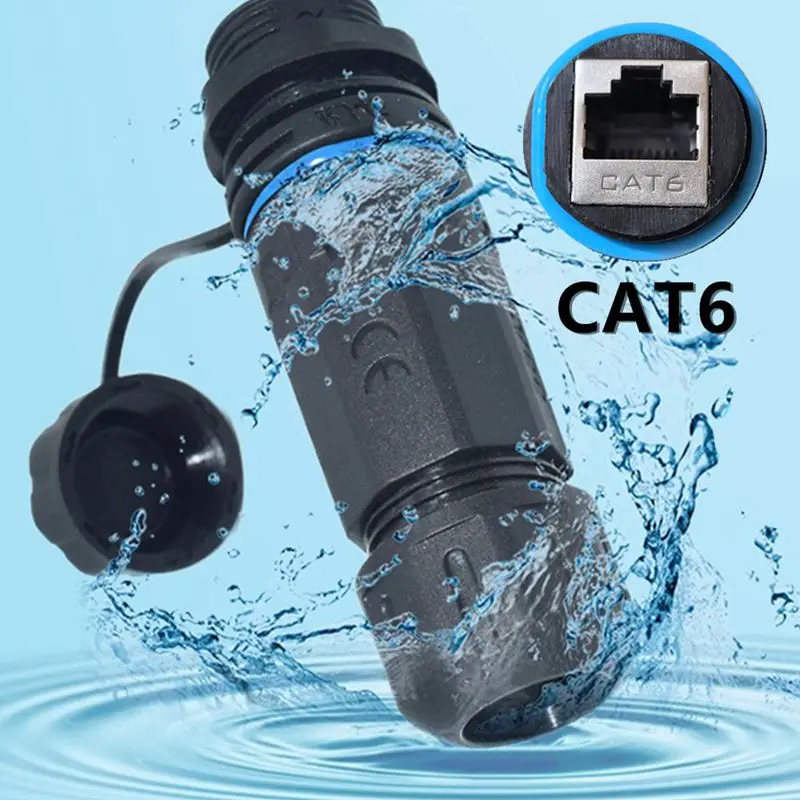 IP68 impermeable CAT6 Gigabit blindado RJ45 hembra a hembra M23 Panel fijo impermeable conector Ethernet conector LAN - imagen 3