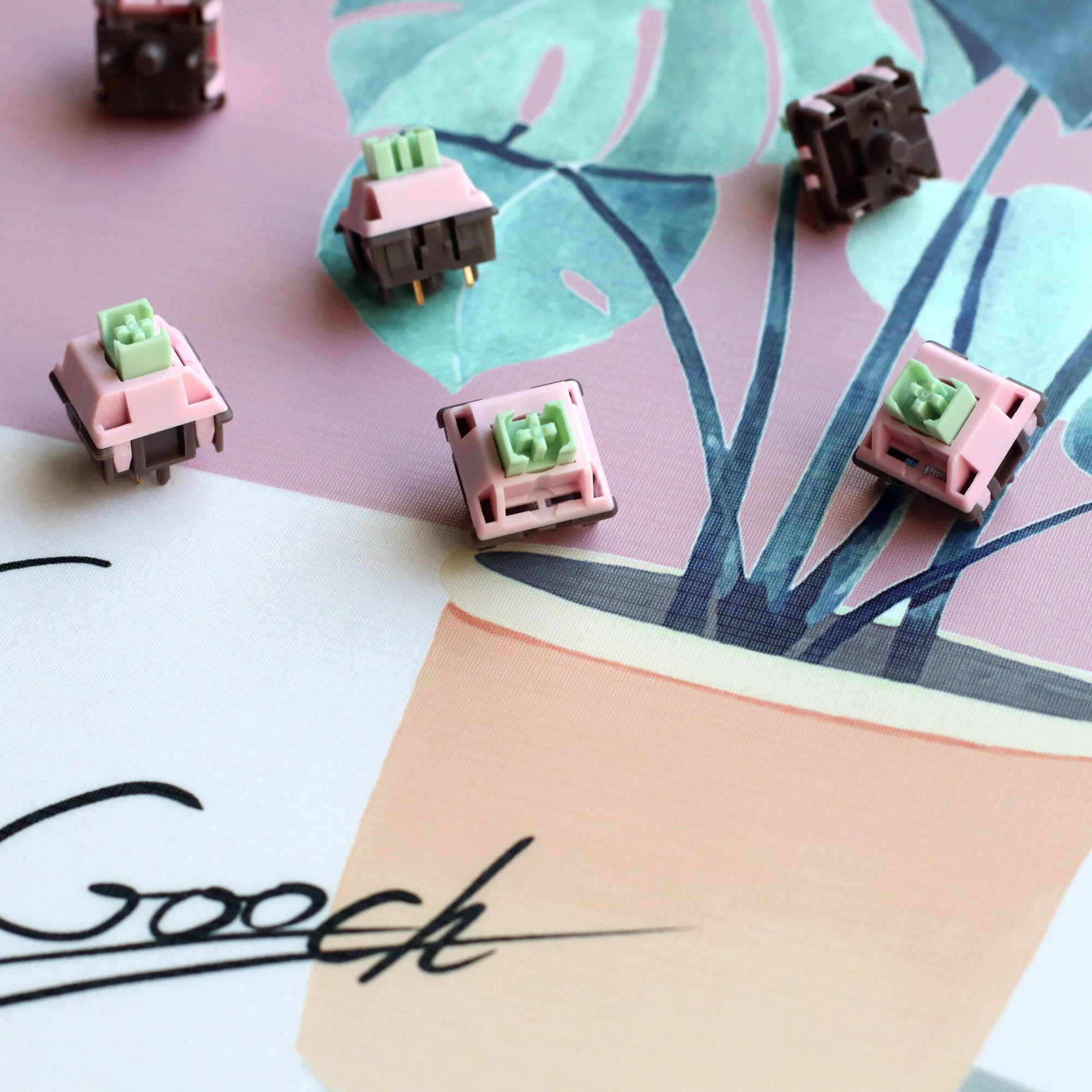 Demon Slayer-interruptor Nezuko de 55g para teclado mecánico, conmutador personalizado para Gaming, GK64, GK61, RK61, Anne Pro 2, GH60