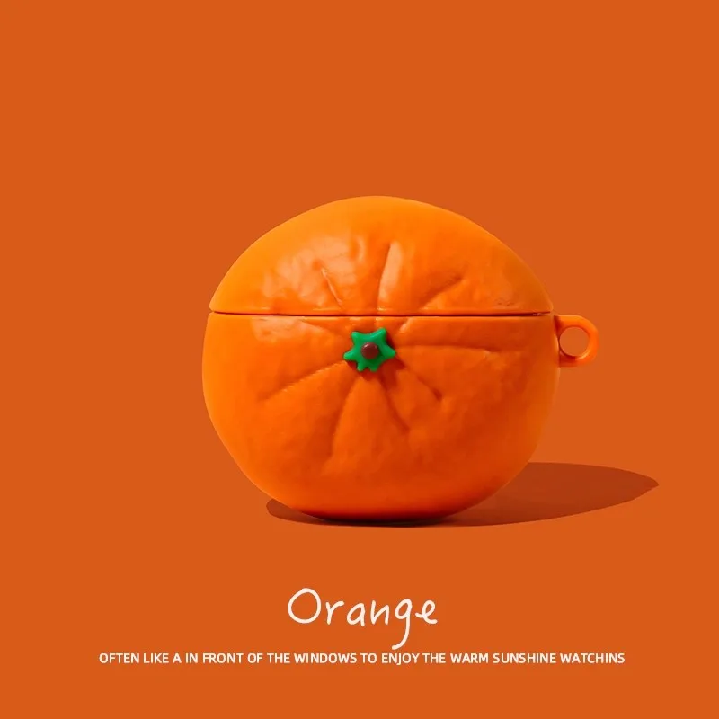 Para Airpods 1 2 3 4 Pro Pro 2 mandarina funda de silicona para auriculares accesorios cubierta