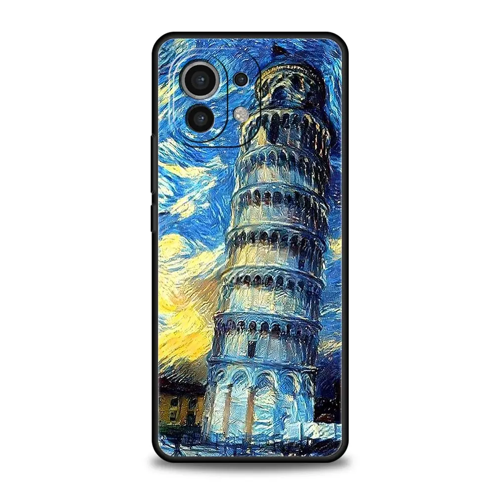Funda de teléfono para Xiaomi Mi 14 13 12 11 Lite 13T 12T 11x 11T 10T Pro 9T Note 10 Lite funda de silicona suave noche estrellada van gogh - imagen 5