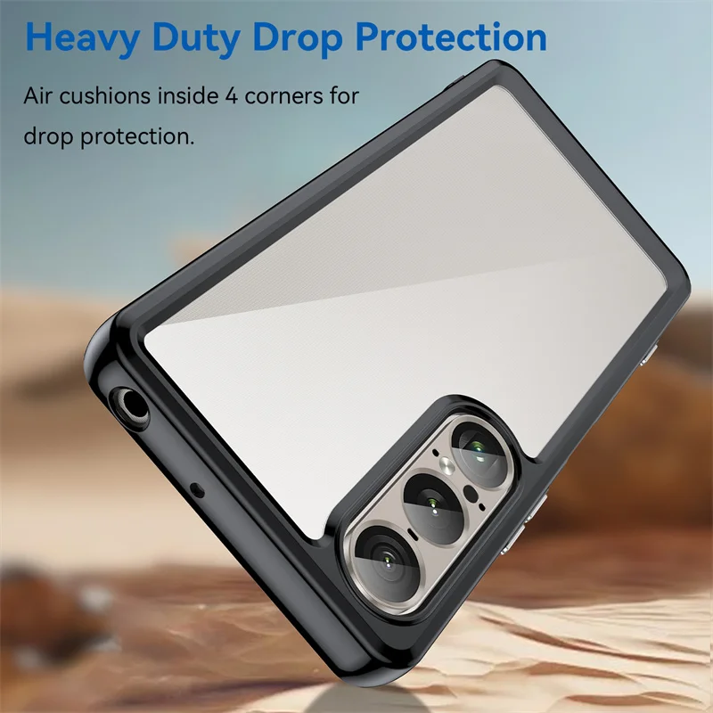 Funda transparente colorida de TPU para Sony Xperia 1 VII, funda protectora transparente, Fundas Coque Capa - imagen 3