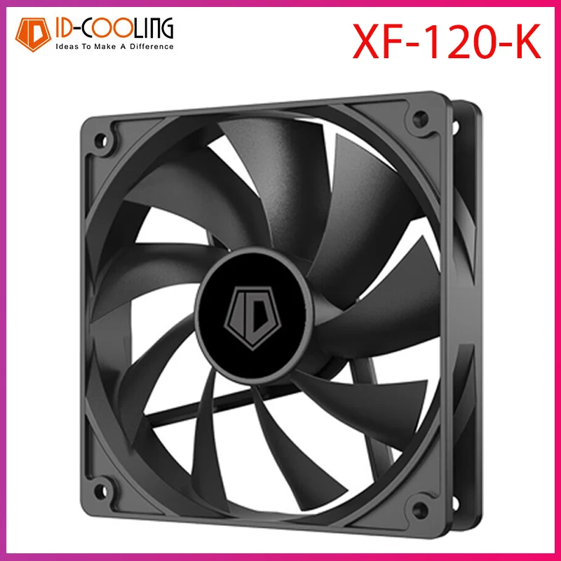 ID-COOLING XF-120-K PWM ventilador con cubierta de PC 120mm ventilador de refrigeración de CPU Control de velocidad ventilador silencioso hidráulico para caja de computadora