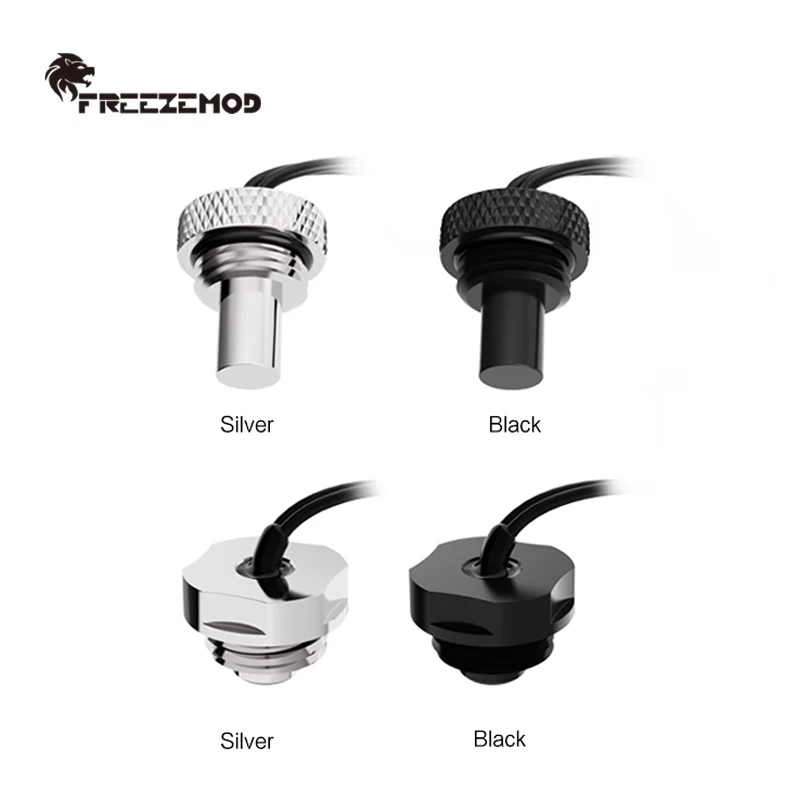 FREEZEMOD Conector de extremo de medición de temperatura de computadora, sensor de termómetro 3950 10K resistente al agua, corto o largo, DT-CWD DT-CWC