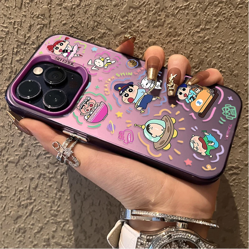 Lindo C-Crayon S-ShinChan Estuche rígido para Xiaomi Redmi Note 13 12 11 14 Pro Plus 4G 5G 12S 11S 10S 10 9 9S 12C 13C 14C A3 A4 Láser - imagen 4