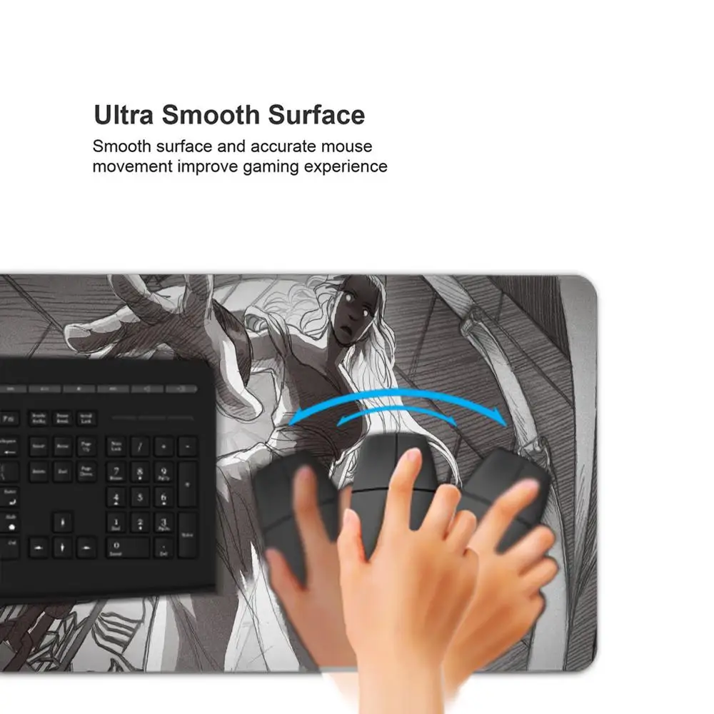 Alfombrilla de ratón antideslizante con bloqueo de borde de goma, alfombrillas de juego, Thriller adventure Game Slay the Princess, notebook, PC comput - imagen 3