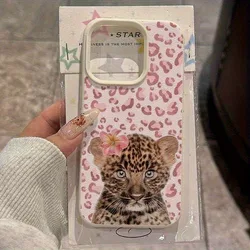Nueva funda de teléfono TPU con bonito estampado de animales para iPhone 11 12 13 14 15 16 17 Pro Max XS X XR 16E 16 Plus 17 Air funda de silicona suave