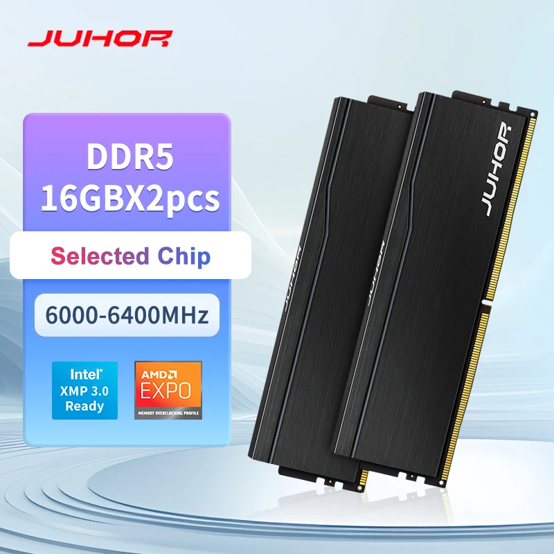 Memoria JUHOR DDR5 32GB(16GBX2) 6000MHz 6400MHz DDR5 Memoria Ram para computadora de escritorio - imagen 2