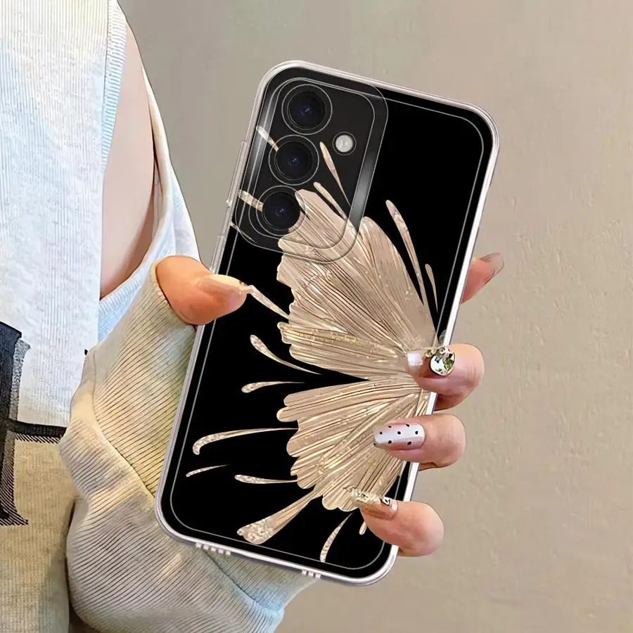 Hermosa funda de mariposa para Samsung Galaxy A22 A71 A72 A13 A73 A15 A12 A35 A16 A25 A35 funda blanda - imagen 3