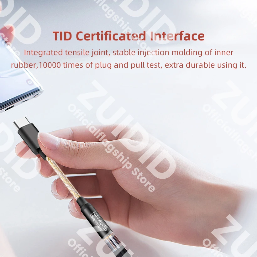 Adaptador de Audio USB tipo C a conector para auriculares de alta resolución, 32 bits, 384KHz, decodificador Digital HiFi DAC, convertidor auxiliar para iPad Pro y Samsung - imagen 3