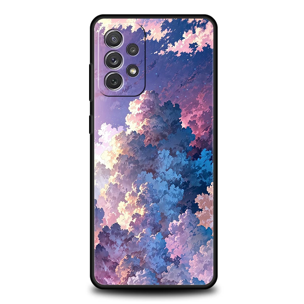 Funda para Samsung A15 A13 A35 A55 A51 A71 A41 A31 A21S A03S A05 A17 A23 A25 A33 A53 A73 5G A07 4G, arte de moda, brillo de puesta de sol - imagen 2