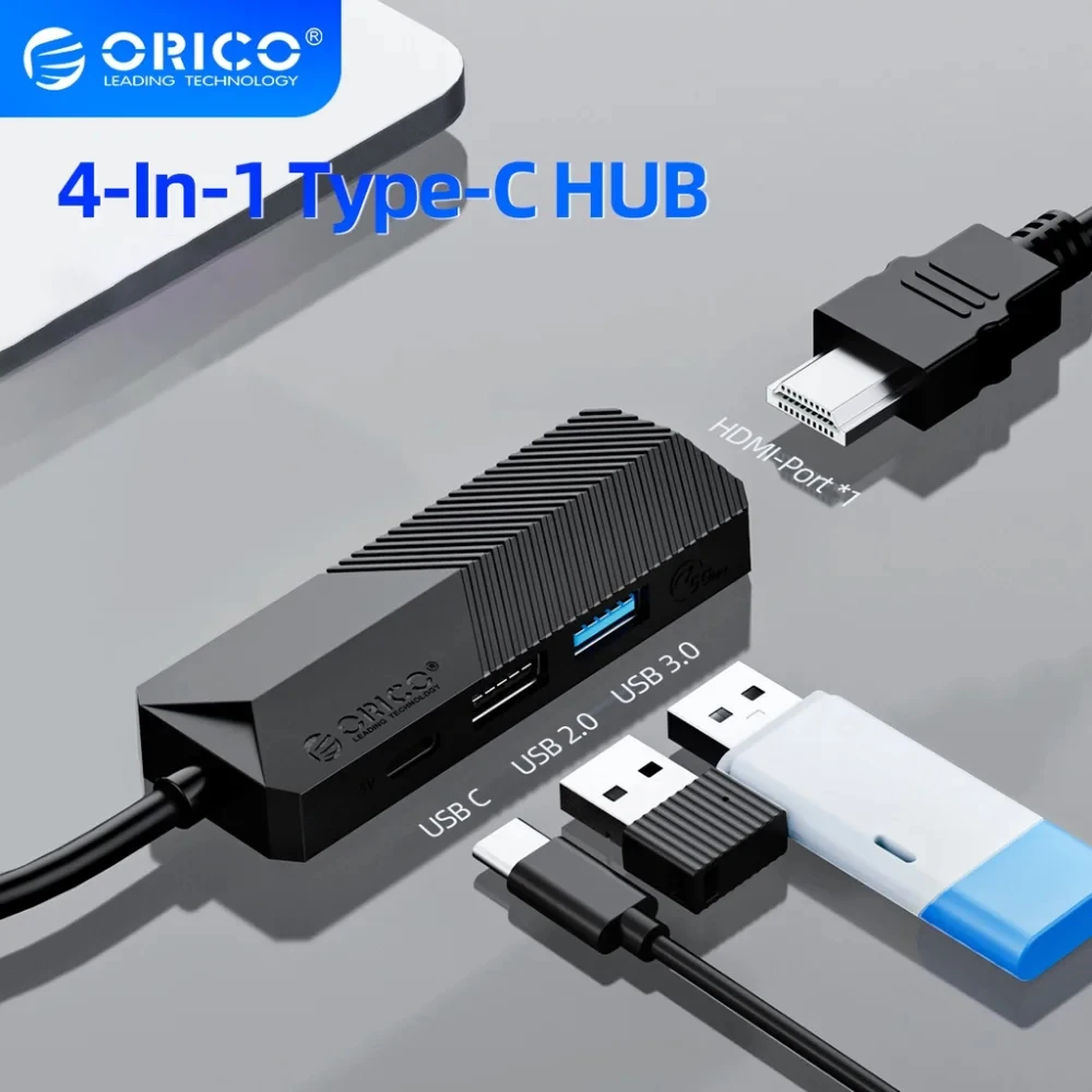 ORICO USB C HUB 4K HDMI SD/TF adaptador USB divisor adaptador para ordenador portátil tableta teléfono Macbook Pro Air USB expansor estación de acoplamiento