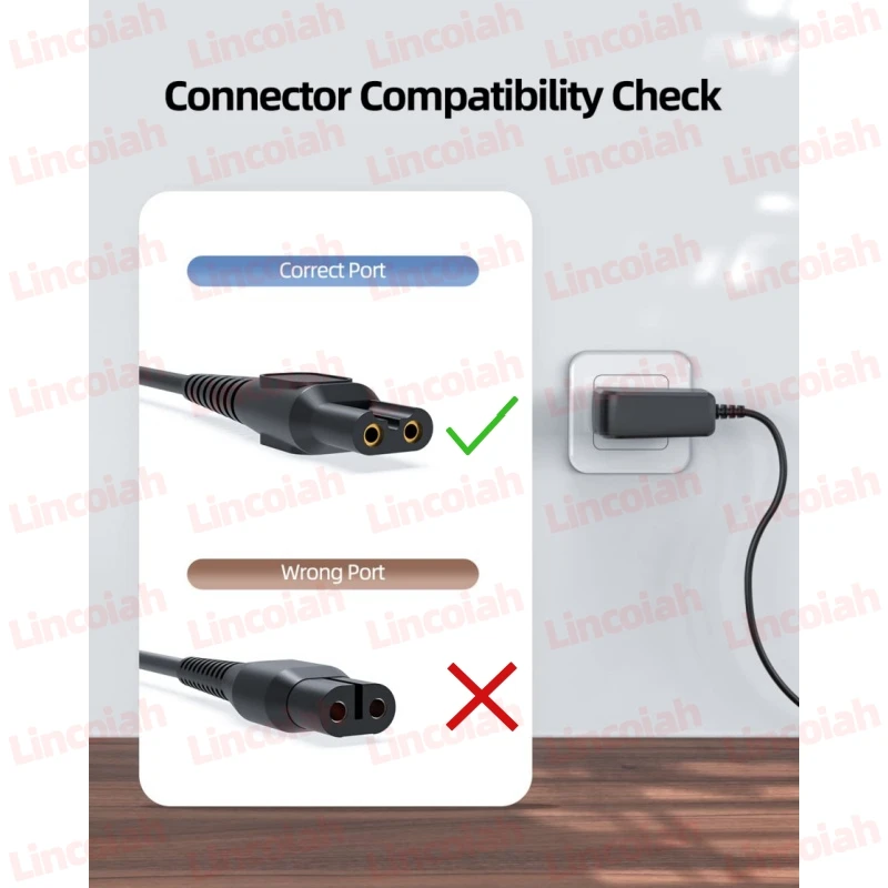 Cable de alimentación de 15V, 0,36a, 360MA, 5,4 W, apto para cargador Philips-Norelco, cable HQ8505, afeitadora (apto para la serie 7000 5000 3000 9000) - imagen 3