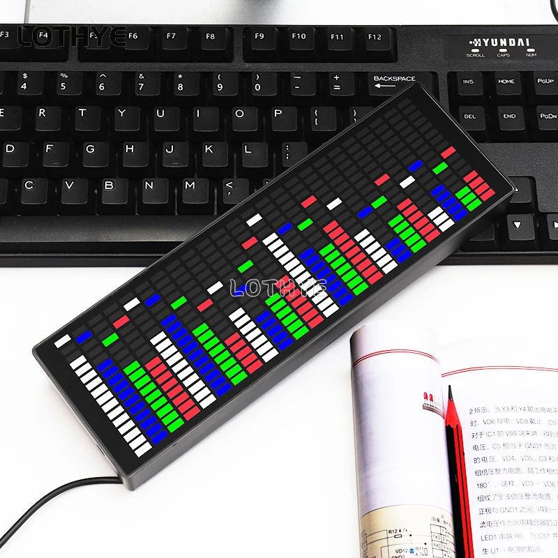 Placa amplificadora multimodo, indicador de nivel, medidor de VU, Control por voz, captación de espectro de música, reloj de ritmo, pantalla de Audio para coche, luz LED - imagen 5