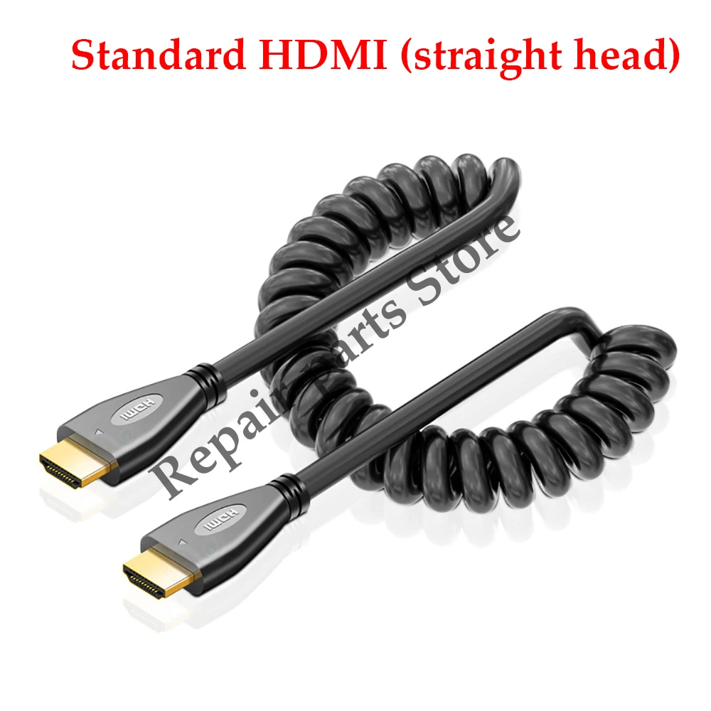 1 Uds cable HDMI a Mini HDMI, Cable Micro adaptador, Cable de resorte telescópico de codo HDMI, cámara SLR de alta definición 4k - imagen 3