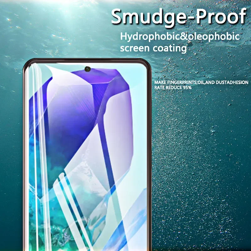 Protector de pantalla para Galaxy M55 5G Samsung, cristal templado 9H, funda antiarañazos de aluminio alto, amigable con huella dactilar, 1-4 Uds. - imagen 4