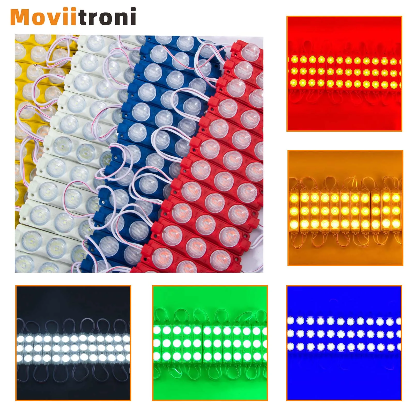 Módulo de luz Led de 20 piezas, luces decorativas impermeables 2835 SMD para carteles publicitarios con cinta adhesiva