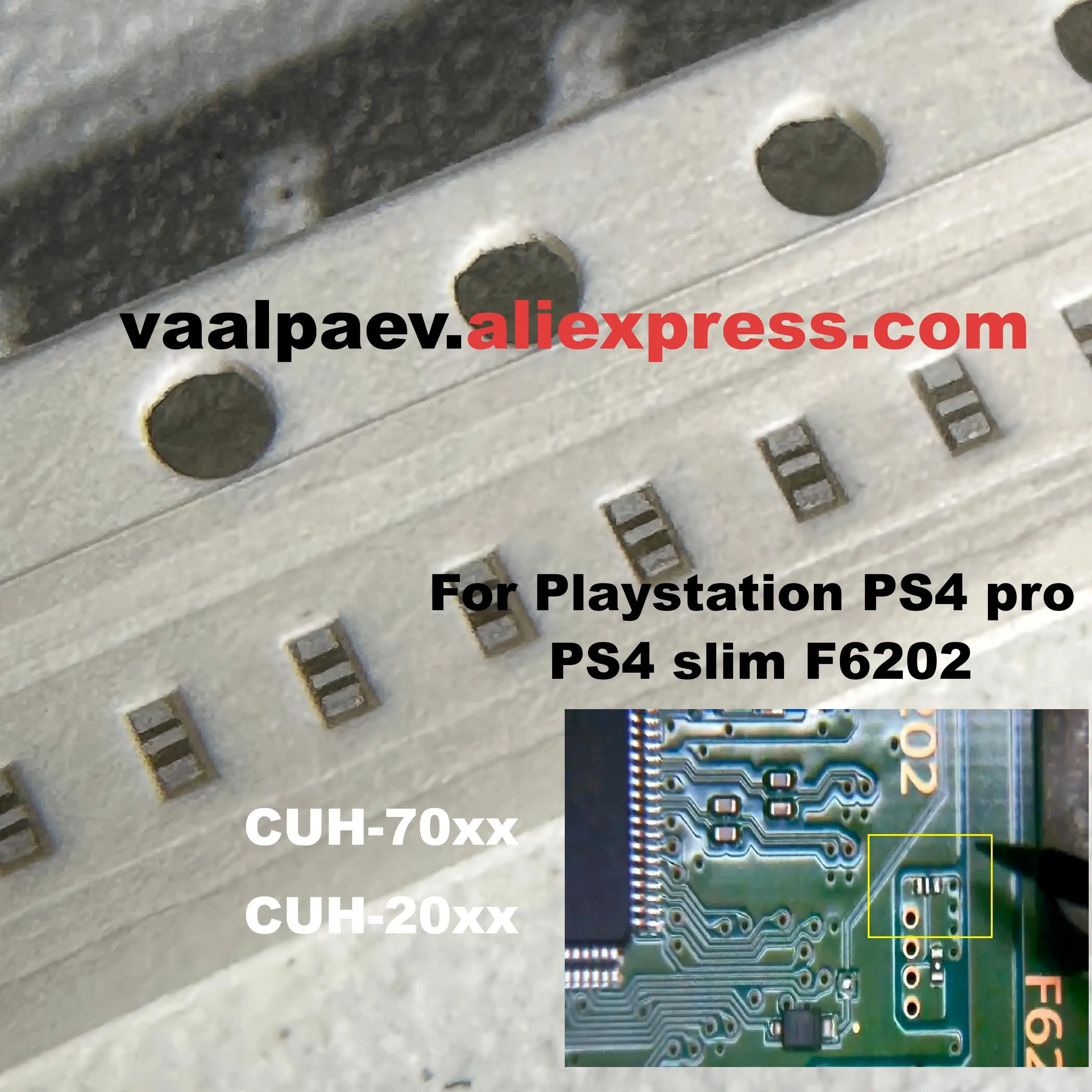 10-100 Uds para Playstation PS4 Pro CUH-70xx PS4 Slim CUH-20xx F6202 F6201 BD-ROM Original nuevo pequeño fusible en la placa base pieza fija