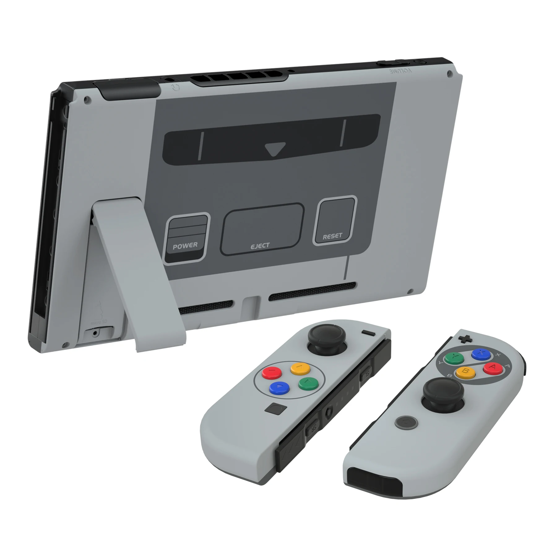 Carcasa de placa trasera de consola eXtremeRate con botones para Nintendo Switch - SFC SNES estilo clásico UE - imagen 5