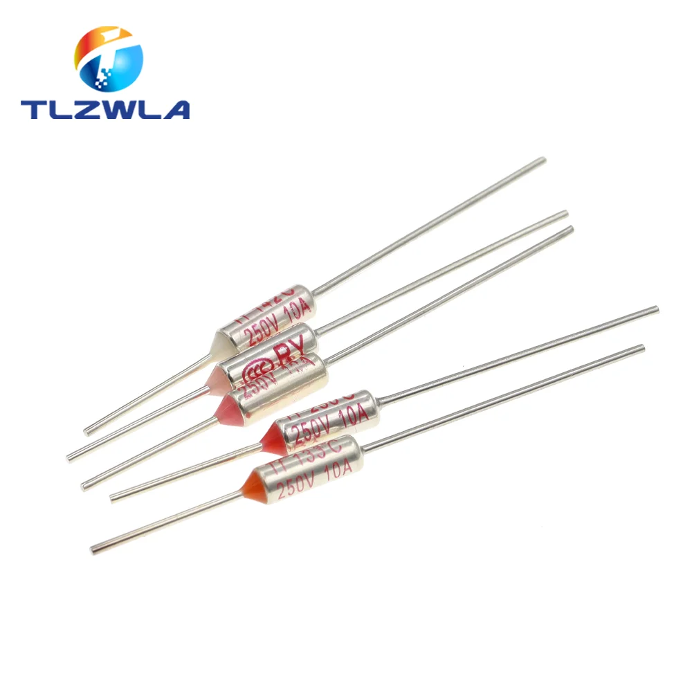 Fusible térmico piezas temperatura, accesorio RY 10A 15A 250V Tf 65C 85C 100C 105C 110C 120C 130C 152C 165C 172C 185C 192C 200C 216C 240C 280C, 10 unidades - imagen 2