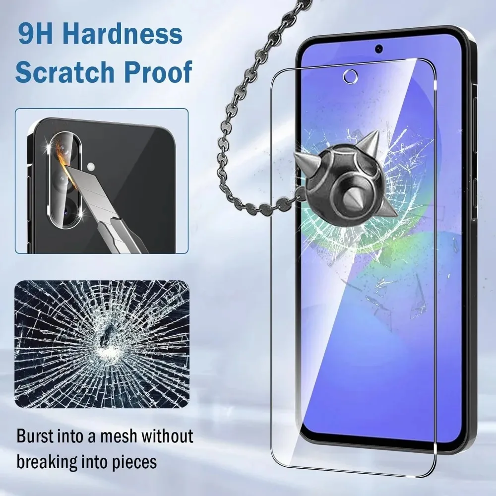 Vidrio templado 6 en 1 para Samsung Galaxy A26 A36 A56 5G Protector de pantalla lente de cámara película protectora de vidrio para Galaxy A26/A36/A56 - imagen 2