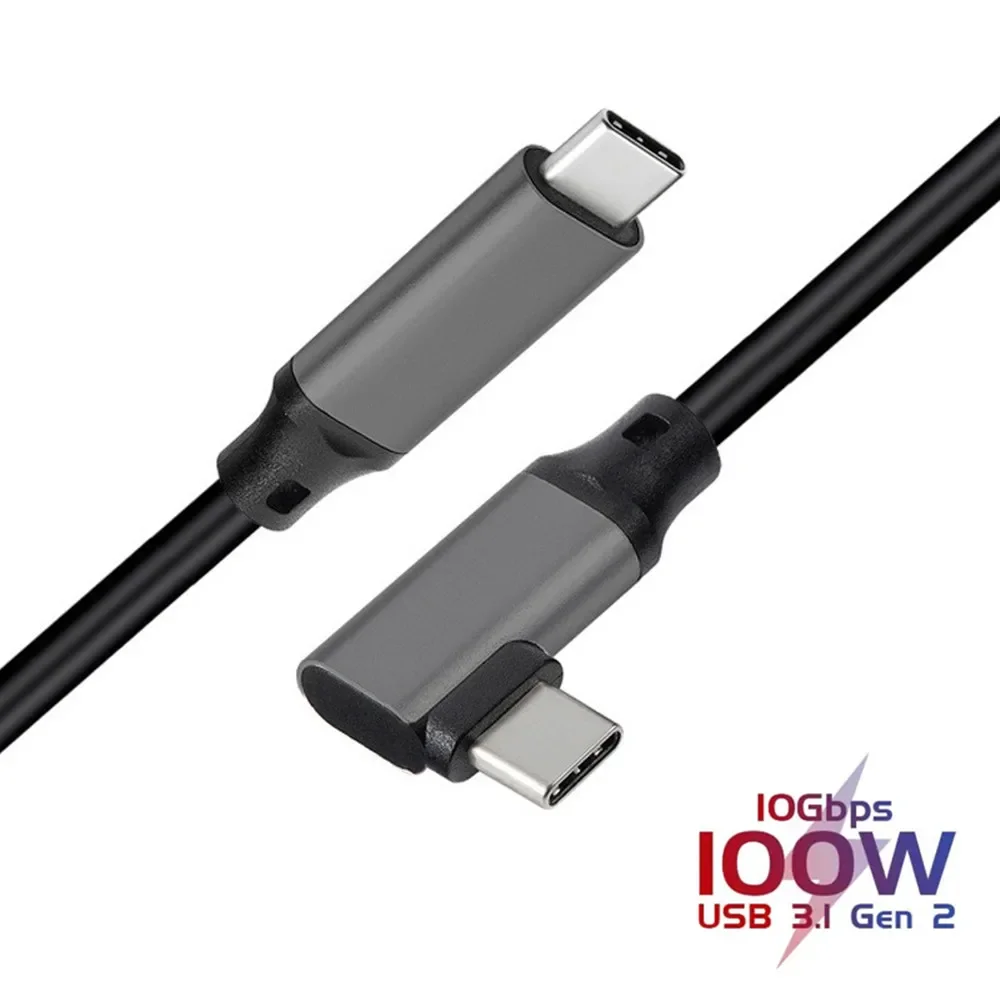 Cable curvo USB 3,1 tipo C macho a macho, 5M, PD 5A, 4K @ 60Hz, 10gbps, USB-C Gen 2, para Macbook Pro, Nintendo Oculus Quest 1, 2 VR