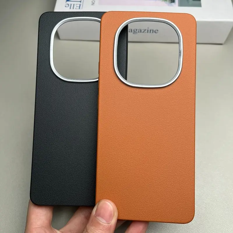 Para Xiaomi POCO X7 funda dura de piel sintética delgada funda protectora trasera para Xiaomi POCO X7 5G funda completa carcasa de teléfono