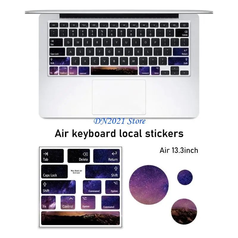 Pegatizas piel teclado F3KE Botón desgarrable Botón película Cartoon Capacalización textura animación para - imagen 4