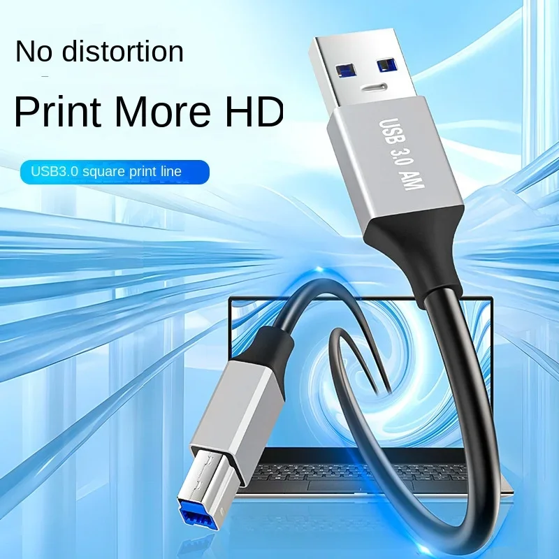 Cable de impresora USB 3,0 tipo A macho a B Cable macho para Canon Epson ZJiang etiqueta USB3.0 Cable de impresora de escáner - imagen 3