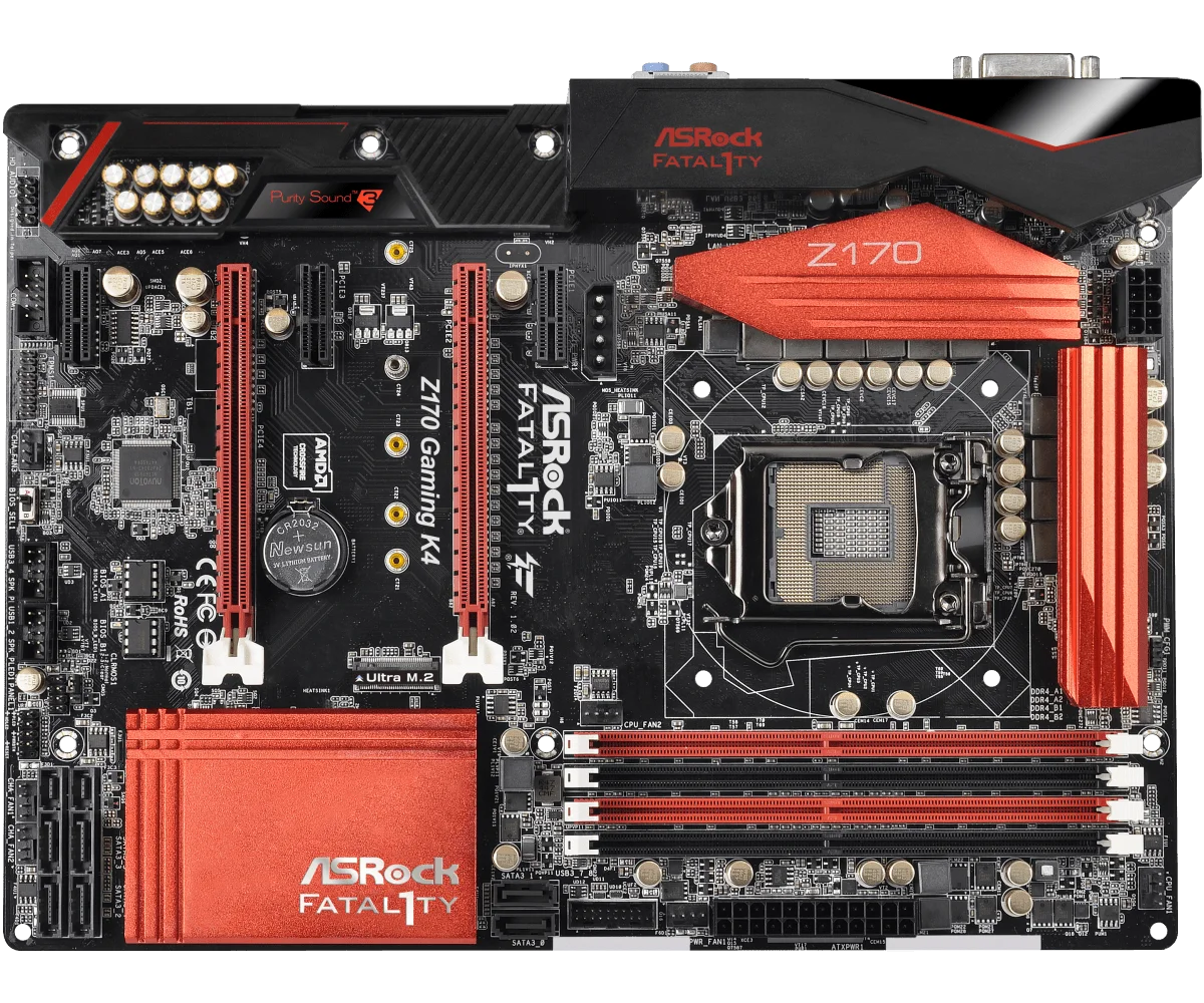 Placa base ASRock Fatal1ty Z170 Gaming K4 Intel Z170 LGA 1151 DDR4 64GB ATX compatible con CPU Intel Core i5-6500 i3-7100 G4400 - imagen 2