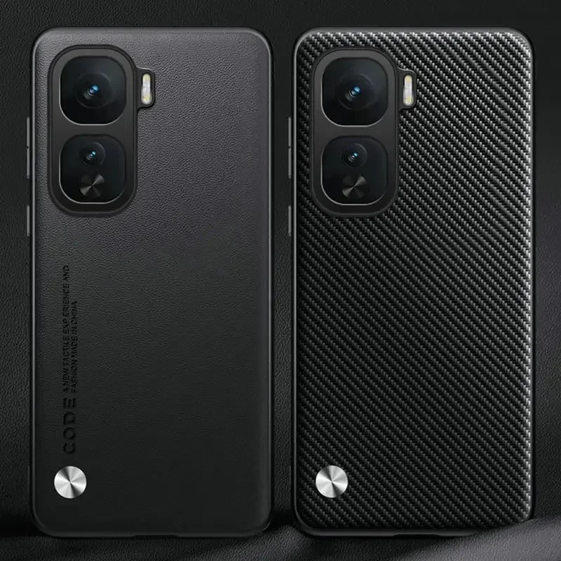 Para iQOO Neo 10 Funda rígida de cuero PU de fibra de carbono, funda rígida antigolpes para iQOO NEO10 9 9S Pro Plus - imagen 3