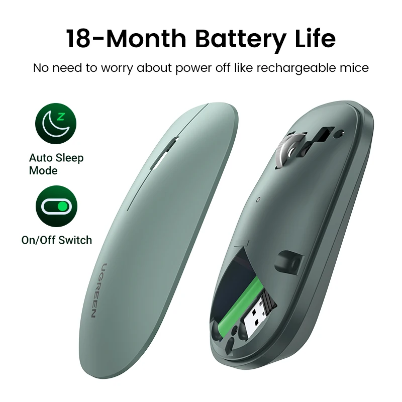 UGREEN Ratón Inalámbrico 4000 DPI Silencioso para MacBook Pro iPad PC - imagen 5