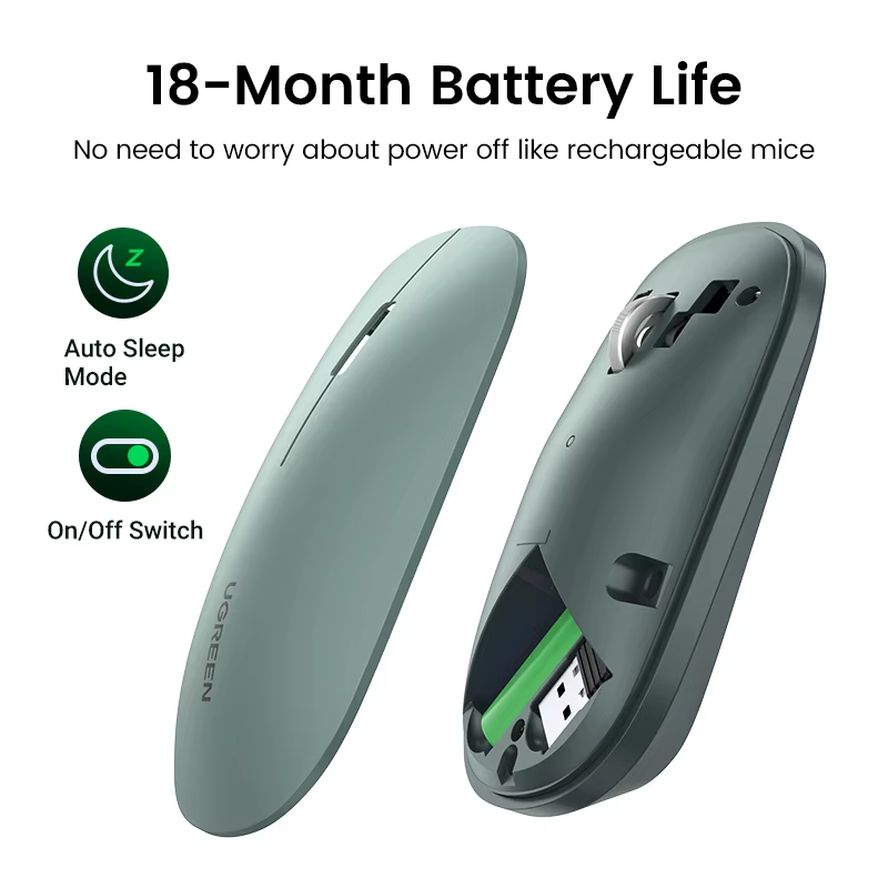 UGREEN Ratón Inalámbrico 4000 DPI Silencioso para MacBook Pro iPad PC - imagen 5