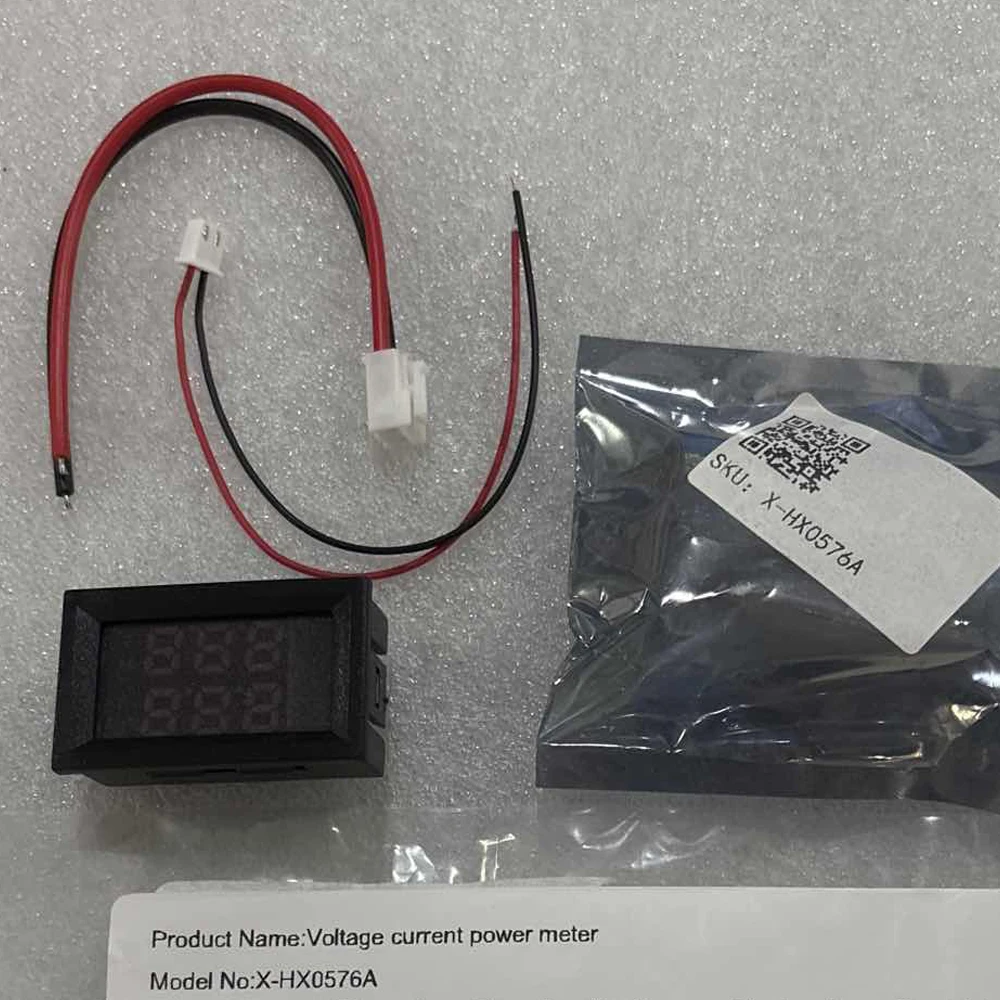 Voltímetro Digital M6120 de 6-120V, amperímetro, medidor de potencia de corriente de voltaje de 10A, probador con pantalla LED Dual, cables de conexión - imagen 2