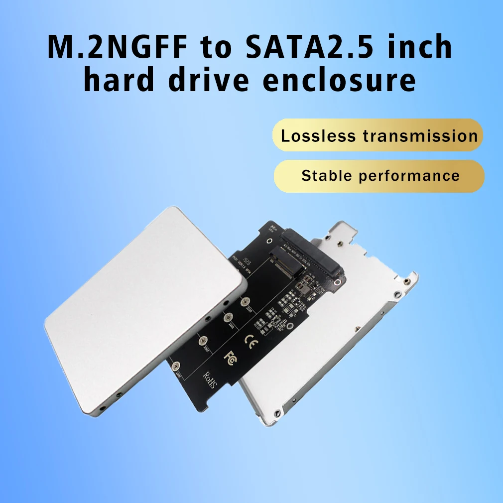 M.2 B Key NGFF a SATA, caja de unidad de estado sólido SSD de 2,5 pulgadas, Notebook, portátil, HDD, tarjeta adaptadora de expansión con tornillos de caja - imagen 3