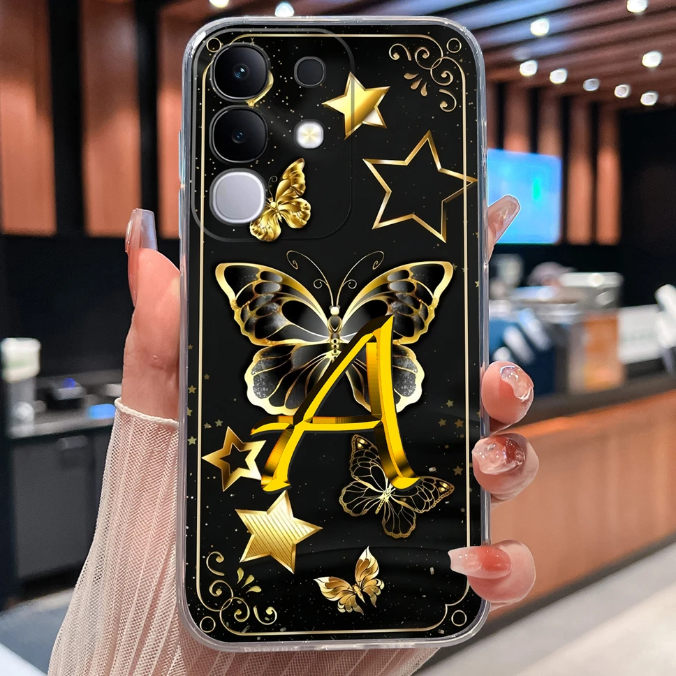 Para Vivo Y29 Y29S Y29T funda de teléfono letras de mariposa suave TPU funda protectora de silicona transparente para Vivo Y 29 parachoques ligero - imagen 3