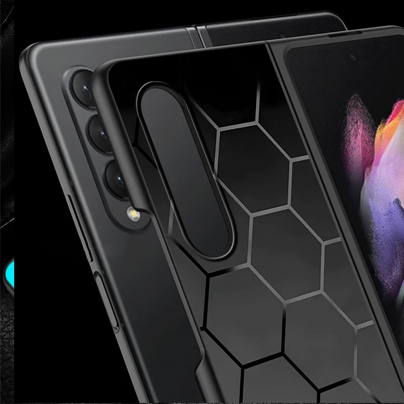 Funda con diseño de panal a la moda para Samsung Galaxy Z Fold6 Z Fold4 5G Z Fold3 Z Fold5 5G ZFold4, funda dura a prueba de golpes para PC - imagen 4